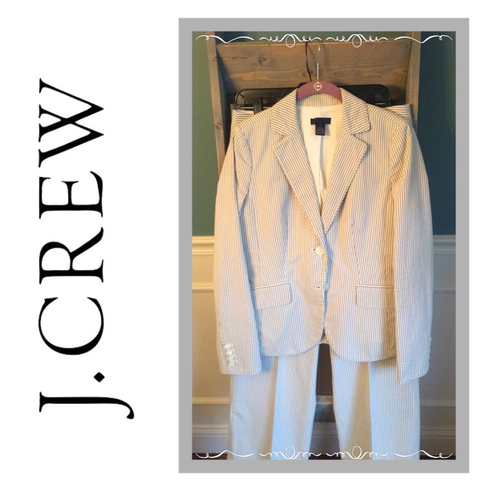 J. Crew Seersucker Suit (blazer and pants)
